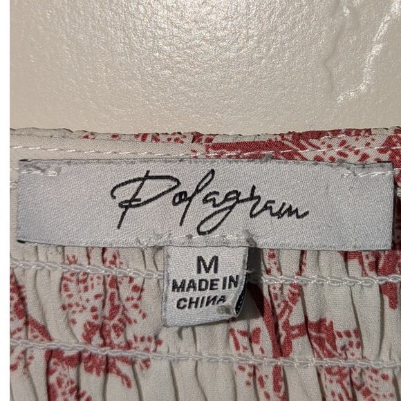 Polagram Dress Womens Medium Floral Romantic Feminine Lined Pockets Modest Maxi - Picture 10 of 15